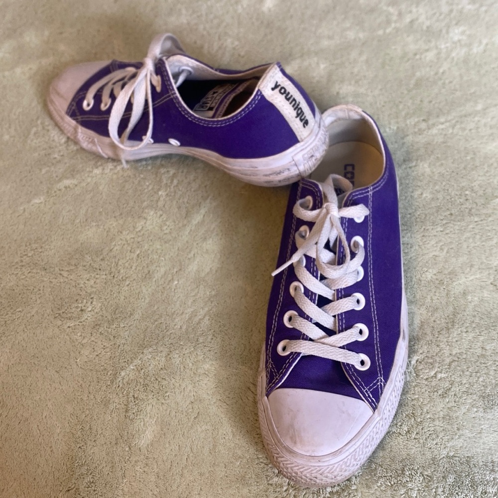 Converse All Stars • Younique | Purple and White Chuck Taylor Shoes | Size 8